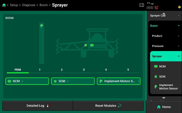 Diagnose Sprayer