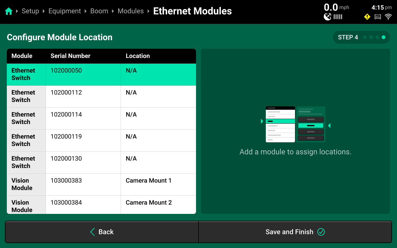 Ethernet Module Setup Step 4 - Switch