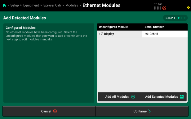 Ethernet Modules Step 1