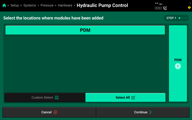 Hydraulic Pump Setting Location