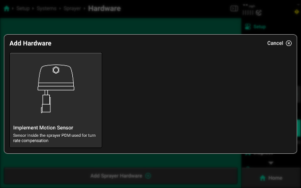 Implement Motion Sensor