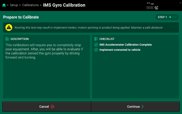 IMS Gyro Calibration