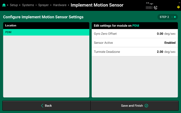 Implement Motion Sensor