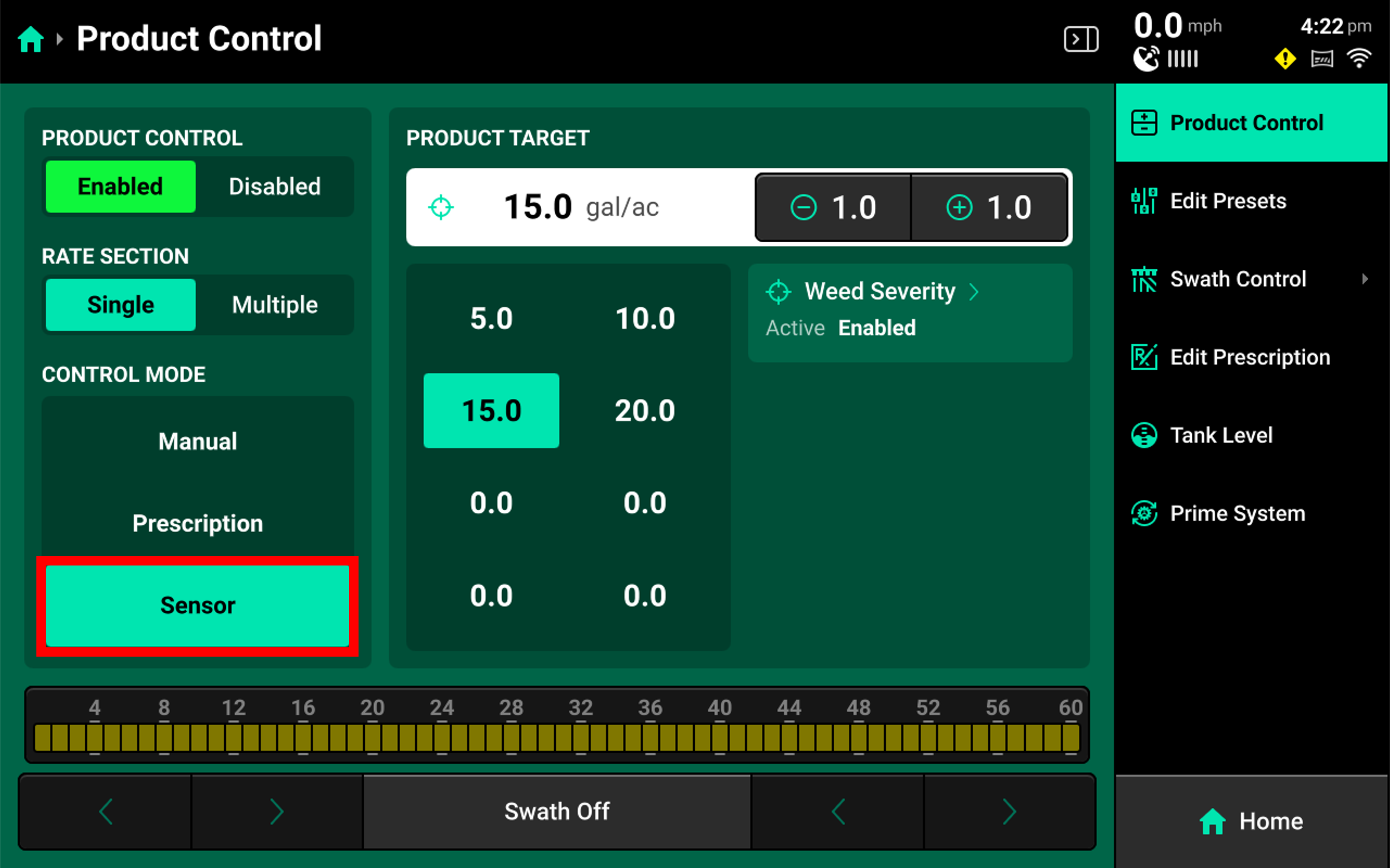 Product Control Widget