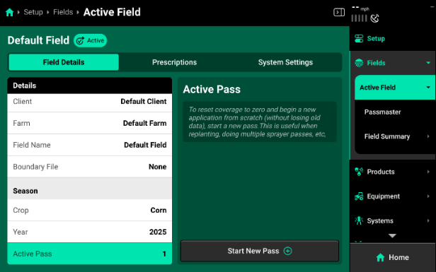 Start New Pass