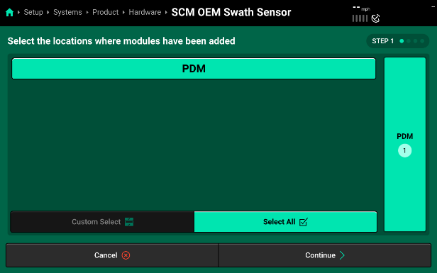 Swath Sensor Location